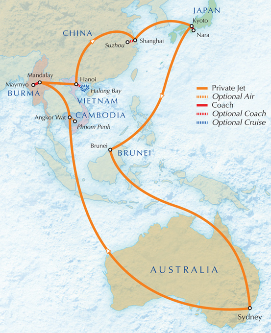 Route Map—The Captain's Choice—Exotic Asia