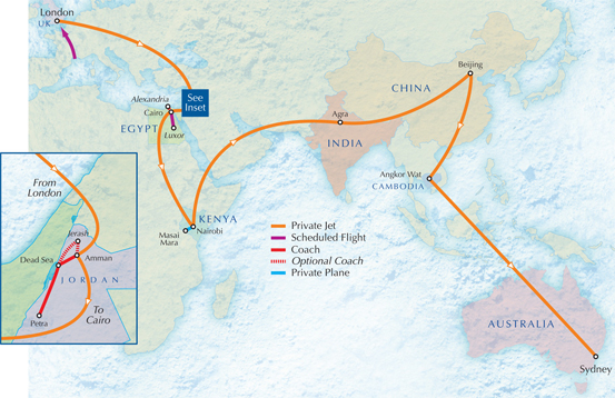 Route Map—The Captain's Choice—Wonders of the World